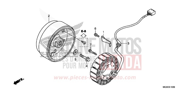GENERATOR von NC700S Schaltgetriebe GRAPHITE BLACK (NHB01) von 2013